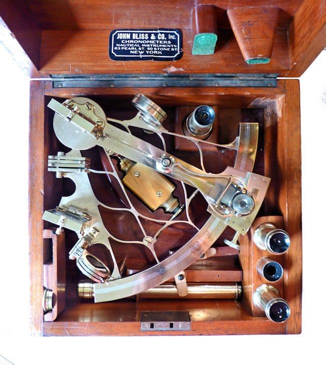 Antique Polished Brass Presentation Sextant Ca 1870 | Land and Sea ...